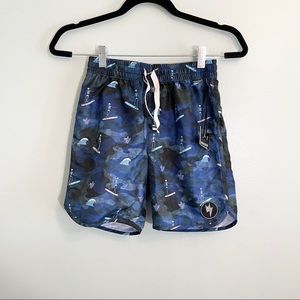 Munster Kids Skull Charger Blue Boys Swim Trunk Shorts